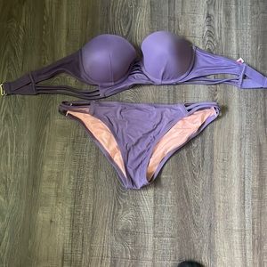Victoria secret strapless swimsuit. 36B top and large bottom